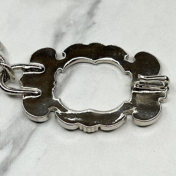 Silver Tone Open Buckle Tassel Metal Chain Link Belt One Size (OS) Y2K ✨ - Picture 3 of 12